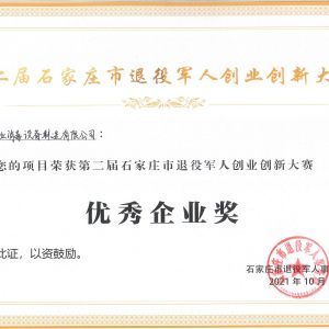優(yōu)秀企業(yè)獎(jiǎng)