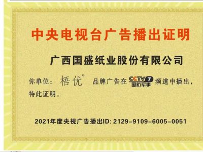 中央电视台广告播出证明