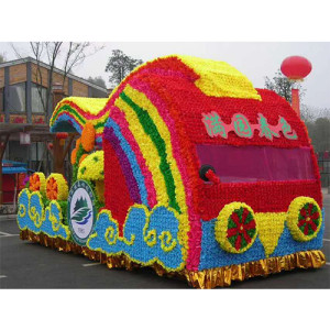 絹花彩車
