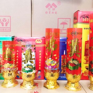 禮佛蠟燭 供佛蠟燭 無煙無味圓柱紅蠟燭