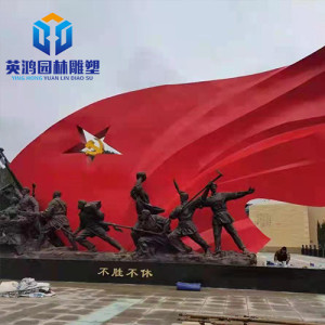 创意不锈钢雕塑 红军雕塑 革命抗日战争主题雕塑