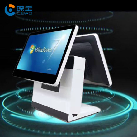 个人经营扫码收款机 触摸屏收款机 台式人脸售饭机