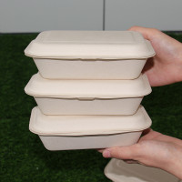 沃森 一次性纸质餐盒 外卖餐盒学校食堂打包饭盒